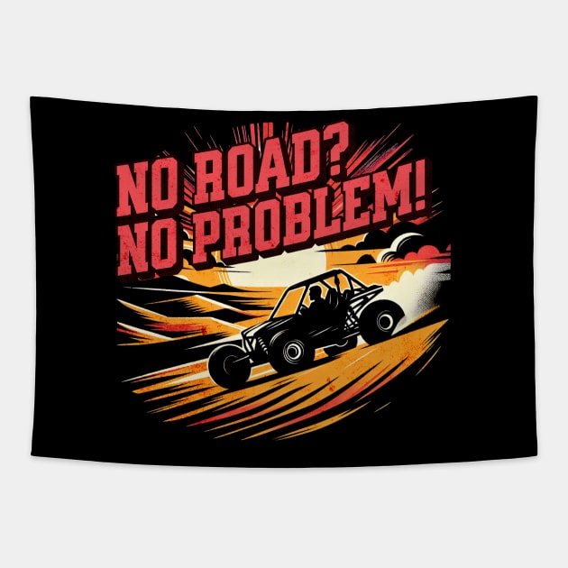 No Road No Problem! Sand Buggy Design Tapestry by Miami Neon Designs