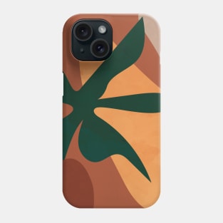 Abstract Bohemian Terracotta Plant in Earthy Tones Phone Case