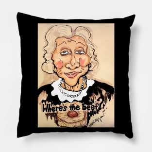 Where's the beef? Clara Peller Wendys Pillow