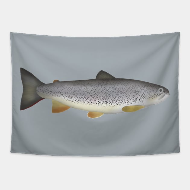 Zubatak Trout Tapestry by FishFolkArt