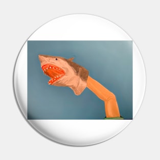 Shark hand puppet Pin