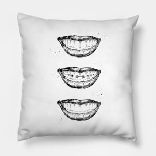 Before, with and after braces Pillow