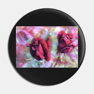 Two red roses with abstract background Pin