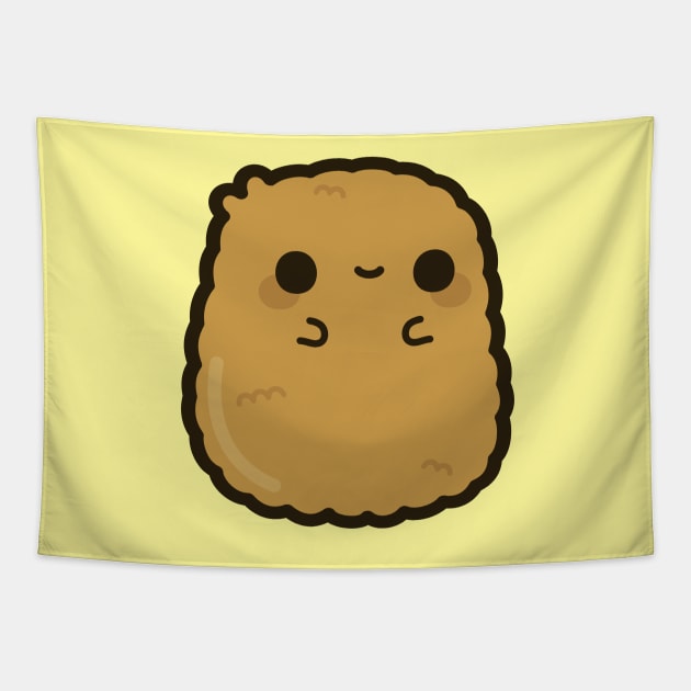 Cute chicken nugget Tapestry by peppermintpopuk