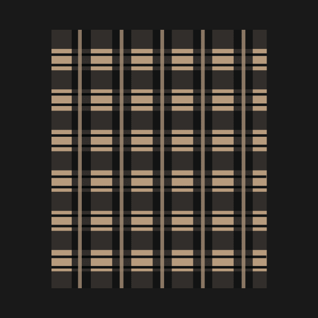 Plaid pattern in black and latte colors by PandLCreations