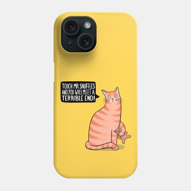 Mr. Snuffles the cat Phone Case by Drawn to Cats