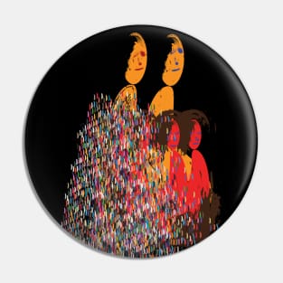 Family Colorful design Pin