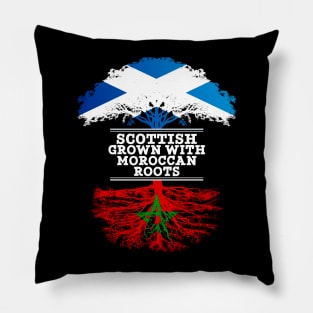 Scottish Grown With Moroccan Roots - Gift for Moroccan With Roots From Morocco Pillow