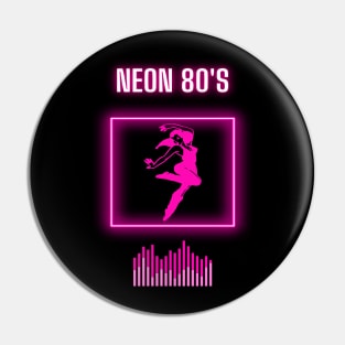 neon 80s dance class Pin