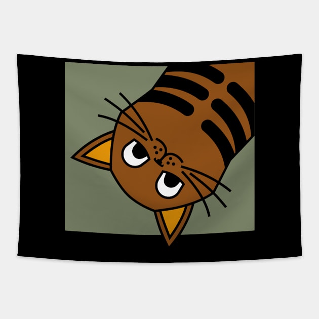 Funny cat looking Tapestry by UnikRay