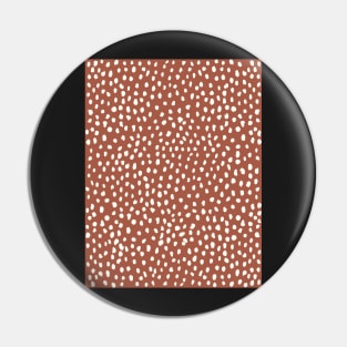 Rust Dalmatian Print Mask Pin