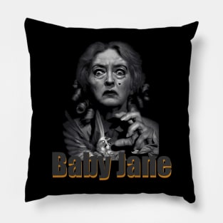 baby jane // horror (Vintage) Pillow