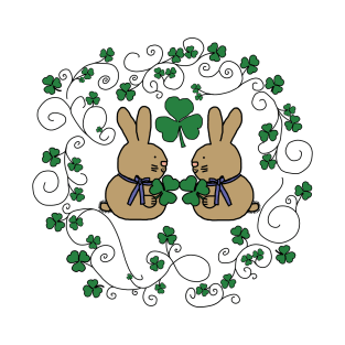 Irish Hare Shamrock St Patricks Day T-Shirt