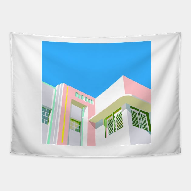 South Beach Miami Florida Tapestry by markvickers41