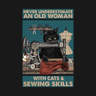 Never underestimate An old Woman With Cats T-Shirt