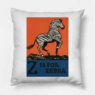 Z is for Zebra: ABC Designed and Cut on Wood by CB Falls Pillow