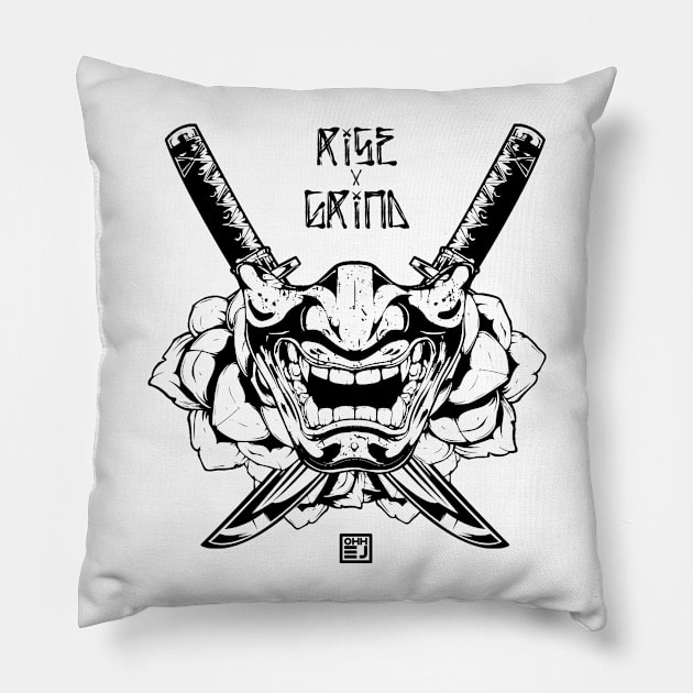 Rise x Grind Samurai shirt Pillow by OhhEJ