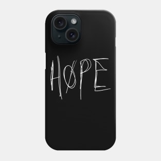 Hope - Alexander Calvert handwriting - white font Phone Case