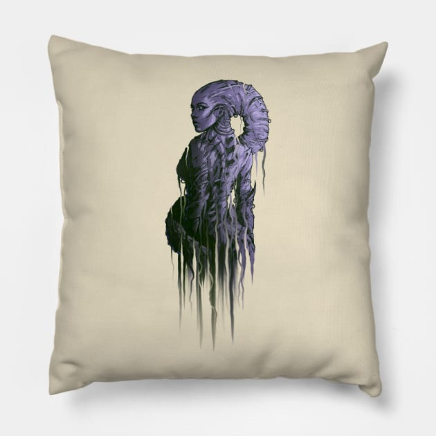 Nyarlathotep Lovecraft monster Pillow by Kotolevskiy