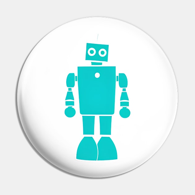 Adorable Robot: A Playful and Modern Artwork to Brighten Your Space Pin by AlienMirror