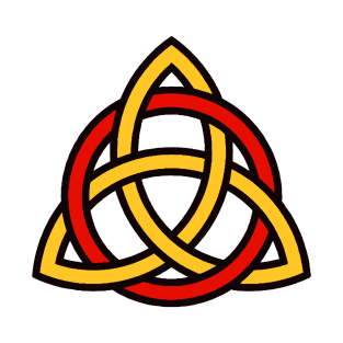 Manx Red and Gold Triquetra T-Shirt