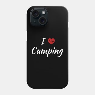 I Heart Camping Heartbeat Phone Case