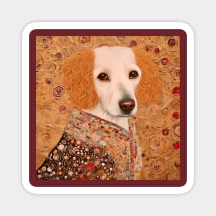 Klimt Dog with Brown Eyes Magnet