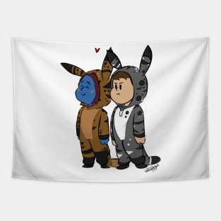 Loth cat onesie party Tapestry