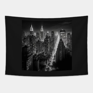 Life in Black and White New York City Tapestry