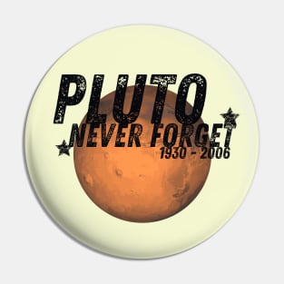 Never Forget Pluto Pin