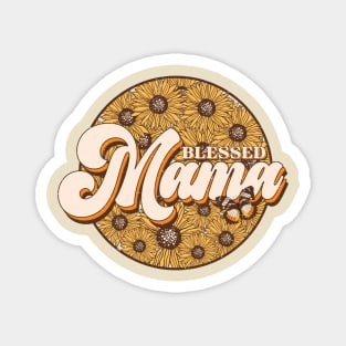 Blessed Mama, Sunflower Mom Magnet