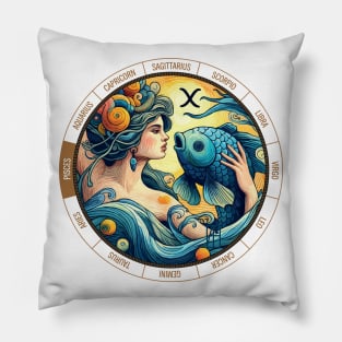 ZODIAC Pisces - Astrological PISCES - PISCES - ZODIAC sign - Van Gogh style - 7 Pillow