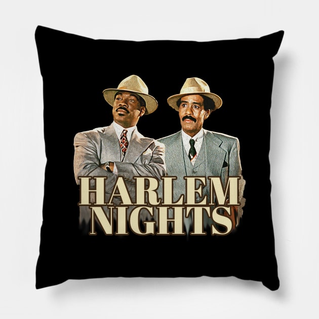 Harlem Nights Vintage Pillow by podni cheear