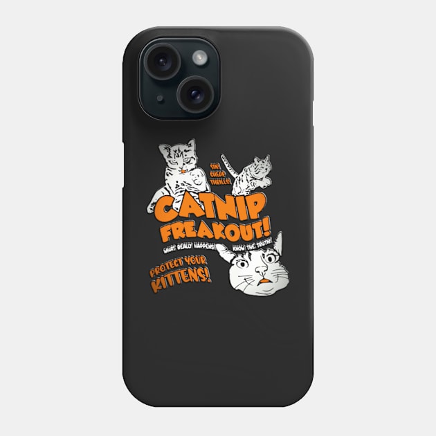 funny Catnip Madness Cute Kitten Funny Cat Pet Humor Phone Case by masterpiecesai