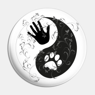 Yin Yang - Hand and Paw Pin