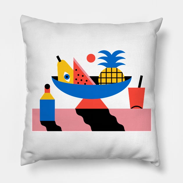 Still Life with Fruit Pillow by Running Dog