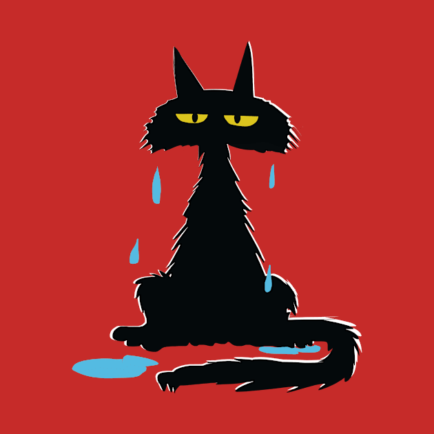 wet drippy cat by wolfmanjaq