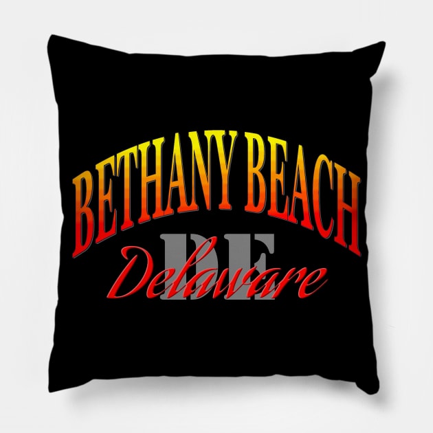 City Pride: Bethany Beach, Delaware Pillow by Naves