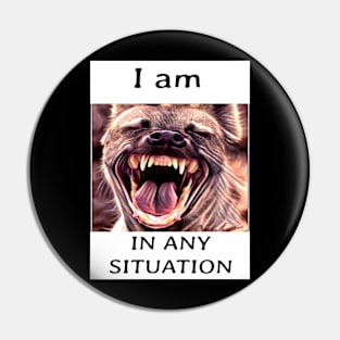 Laughing hyena Pin