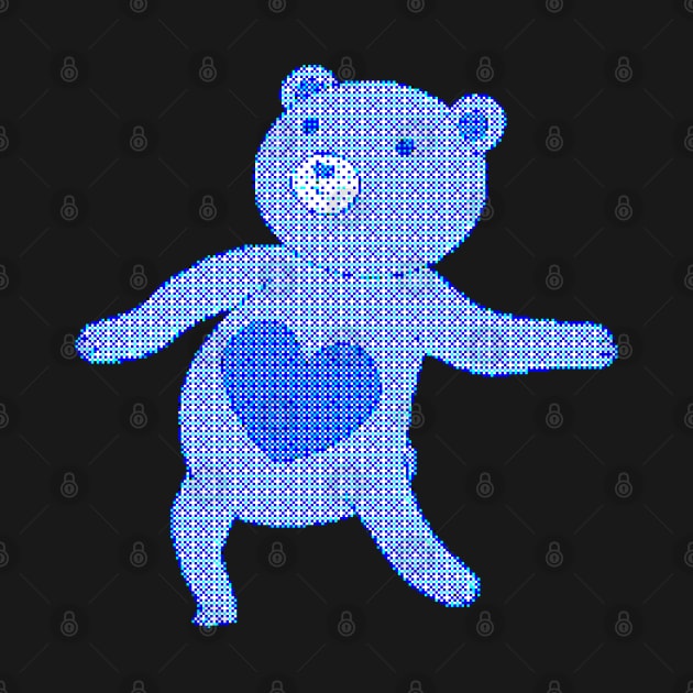 Blue dancing bear retro by L’étoile stéllaire