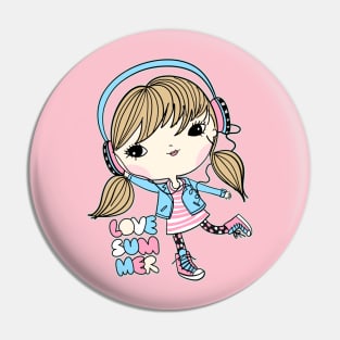 Love Summer Girl Pin