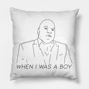 When I Was a Boy (black) Pillow