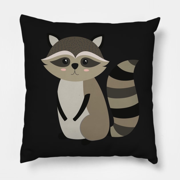 Little Raccoon Pillow by NattyDesigns