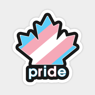 Trans Pride Maple Leaf Magnet