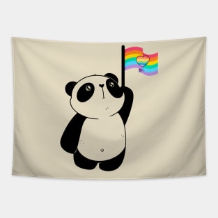 Rainbow Flag Panda Tapestry