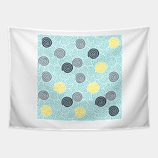 Abstract Sea Swirls Tapestry