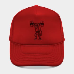 SEEMBO Dinosaur Weight Lifting Barbells Workout Gym Fitness Hat