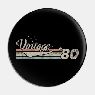 Vintage 1980 Design 40 Years Old 40th birthday Pin