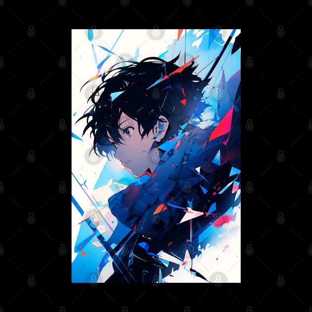 Anime Boy Geometric Fusion - Anime Wallpaper by KAIGAME Art