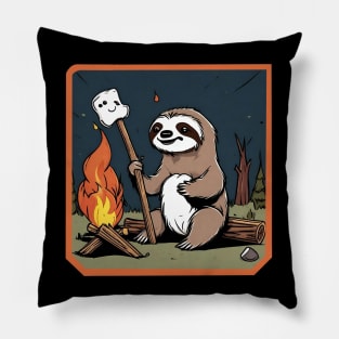 Campfire sloth Pillow